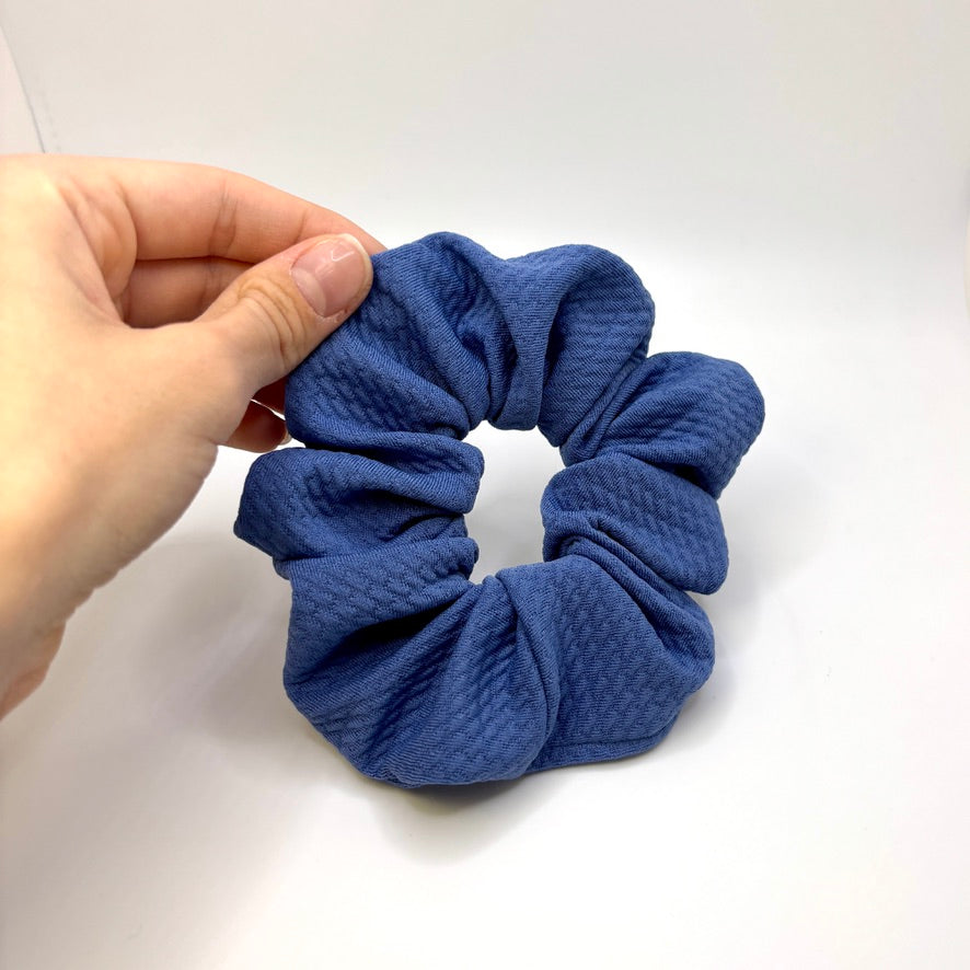 Mini Denim Blue Bullet Scrunchie