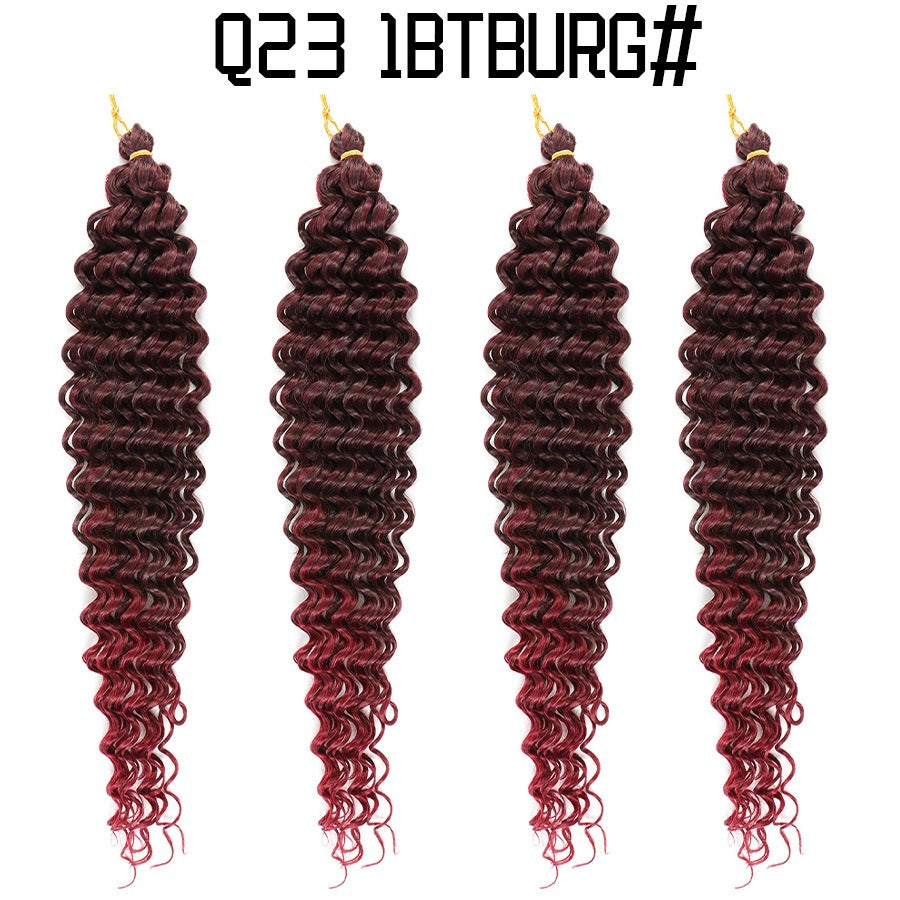 African Crochet Hair Wig Deep Wave Hair Latin American Curly Braided Hair Fluffy