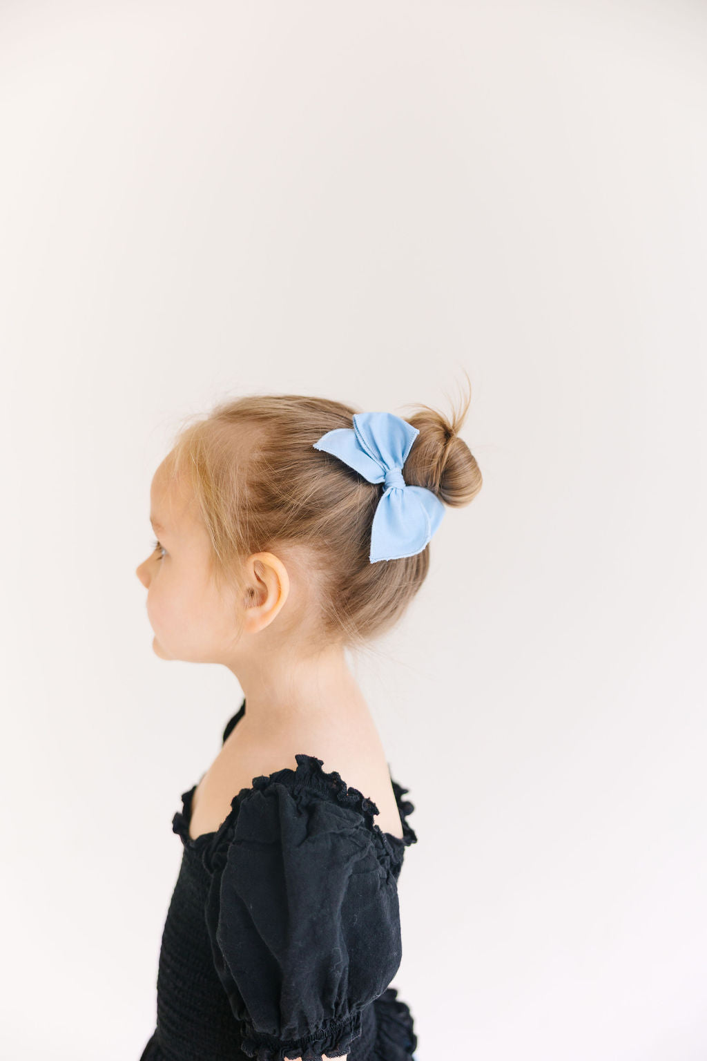 Blue Solid Small Bow