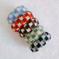 Checkered Donut Hair Ties Set Of 5