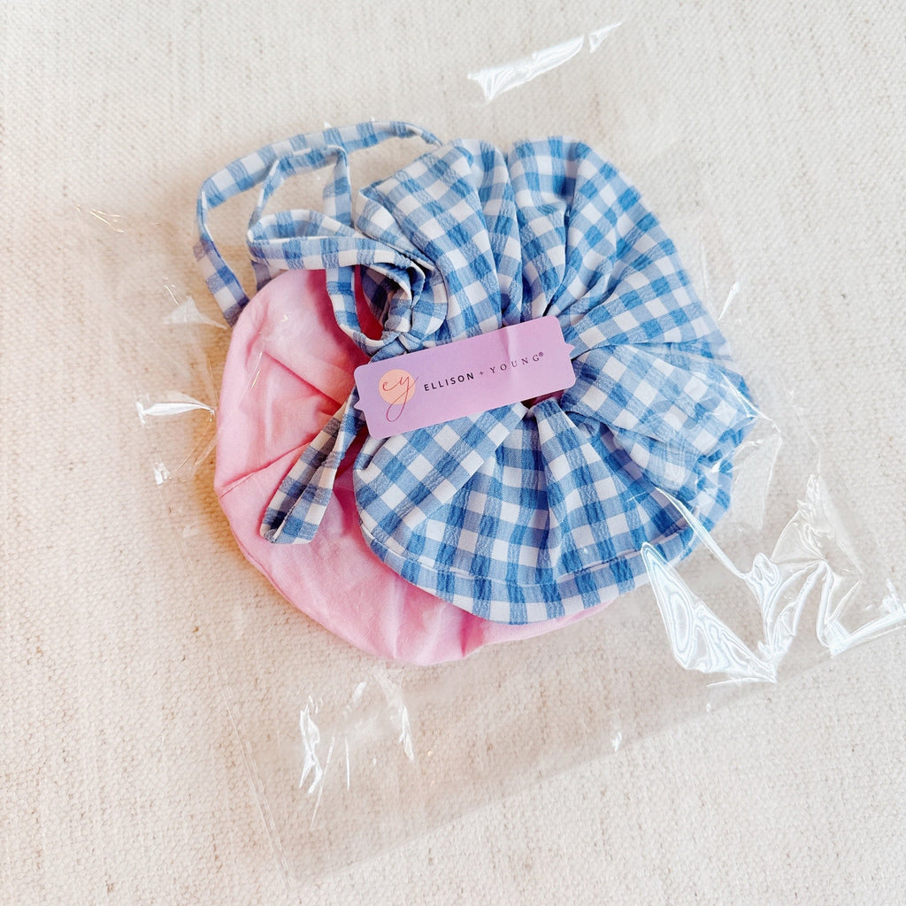 Checkered Perfect Duo Tailed Hair Scrunches Set Of 2