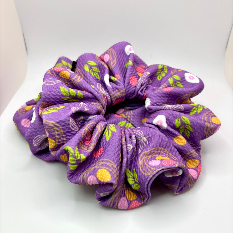 Purple Easter Egg Bullet Scrunchie