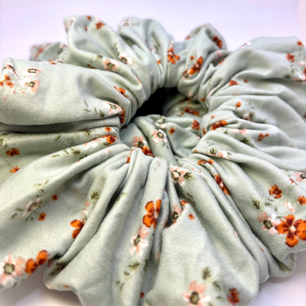 Tiny Flower Sage Scrunchie