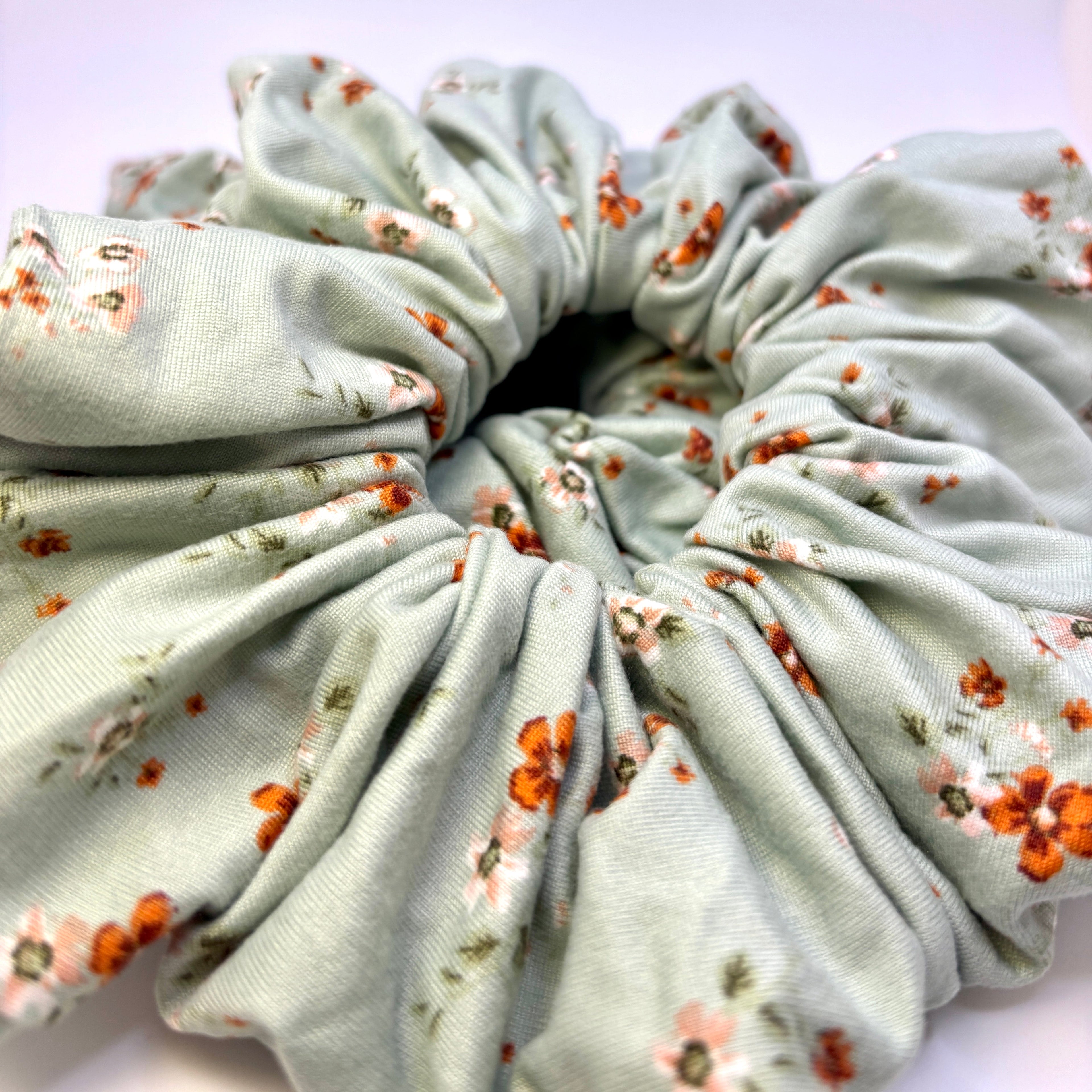 Tiny Flower Sage Scrunchie