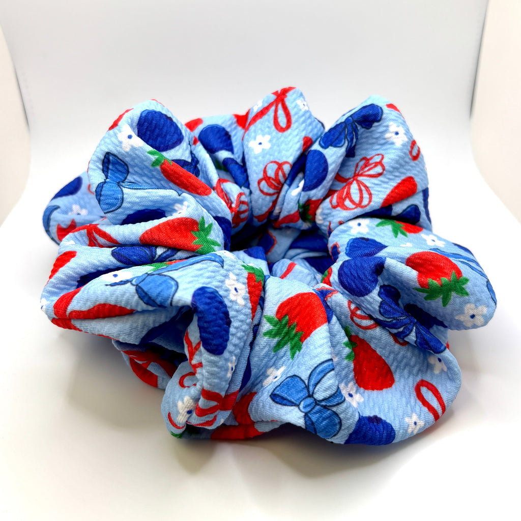 Fruit & Bows Patriotic Bullet Scrunchie