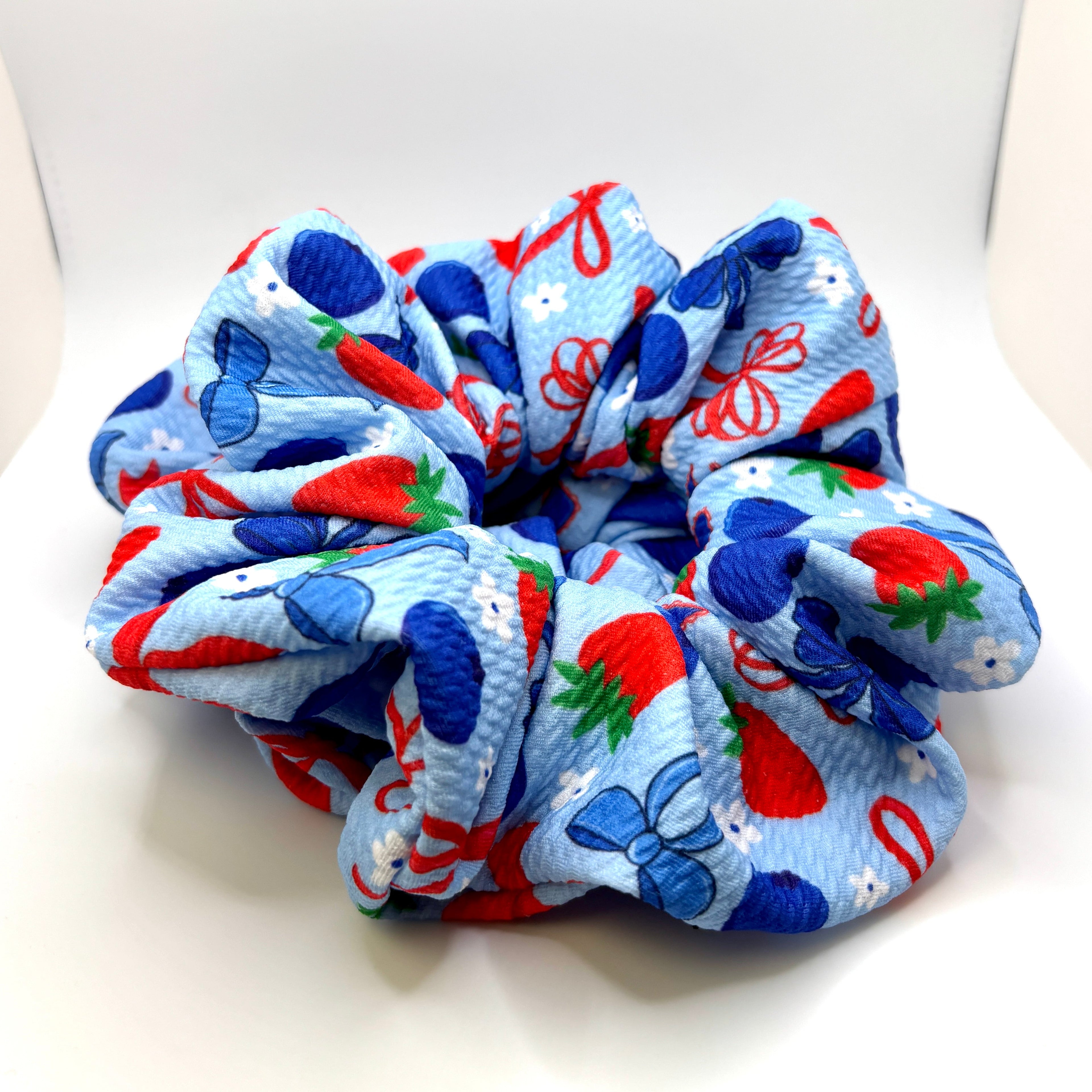 Fruit & Bows Patriotic Bullet Scrunchie