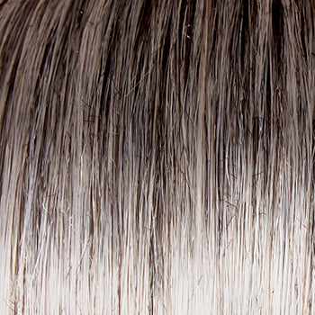 Close-up of brown hair with a gradient to blonde