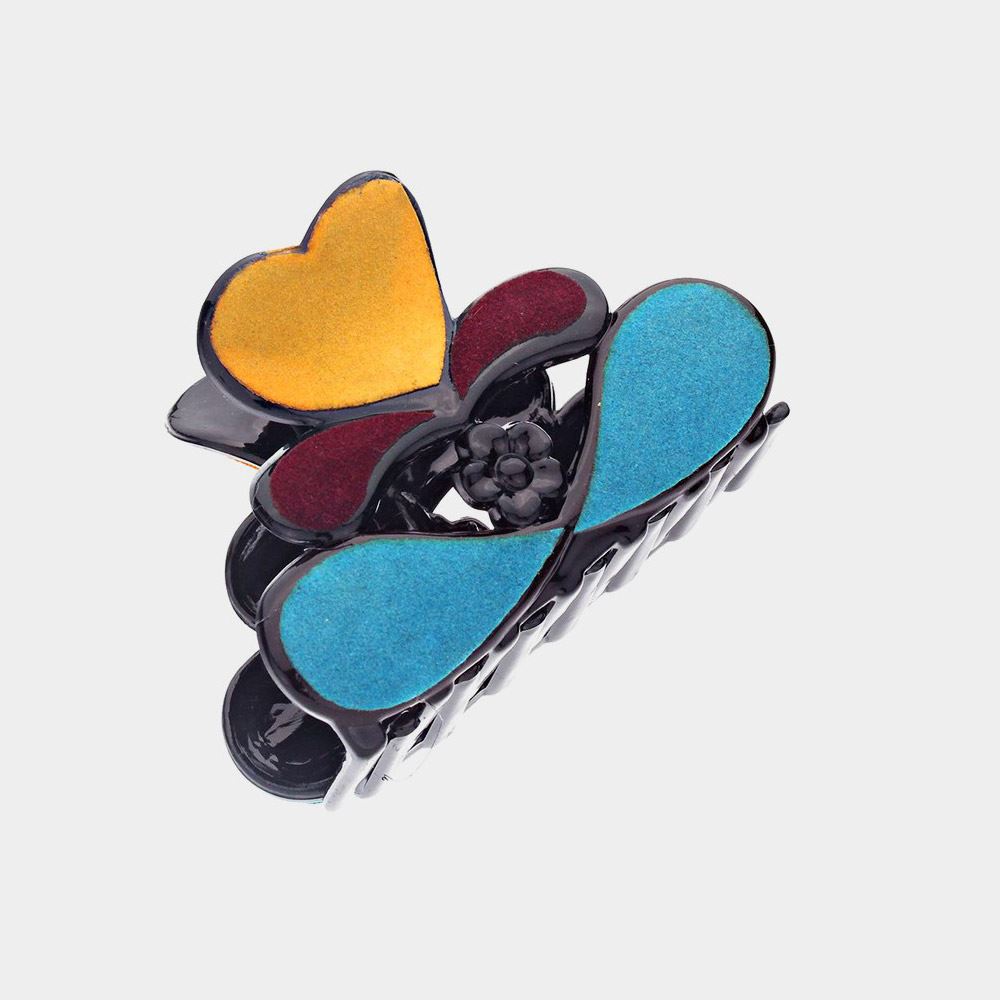 Felt Heart Hair Claw Clip