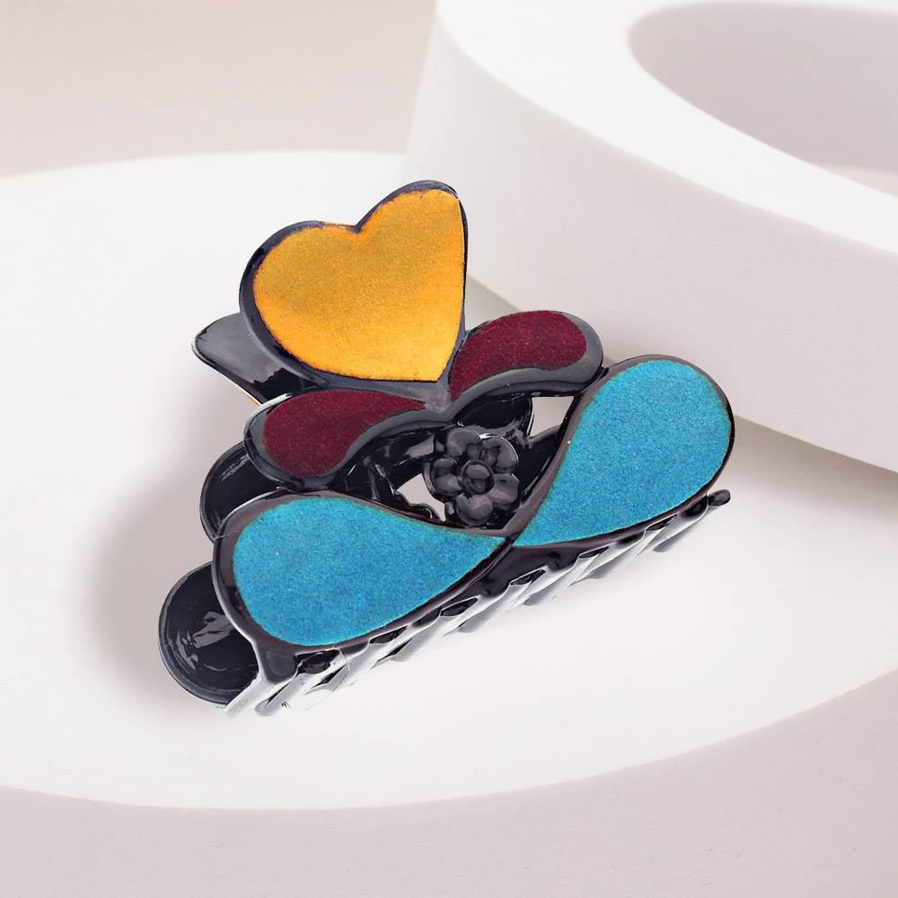 Felt Heart Hair Claw Clip