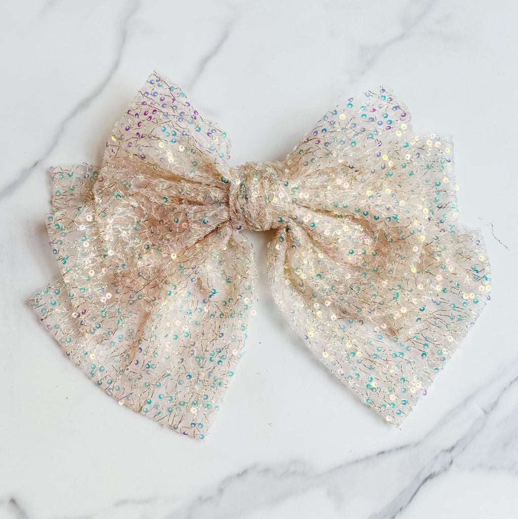 Shimmer Lover Bow Hair Clip