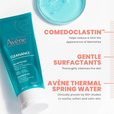 Avene Cleanance Cleansing Face and Body Gel for Acne Prone & Oily Skin 6.7 fl oz - Imperfect Container