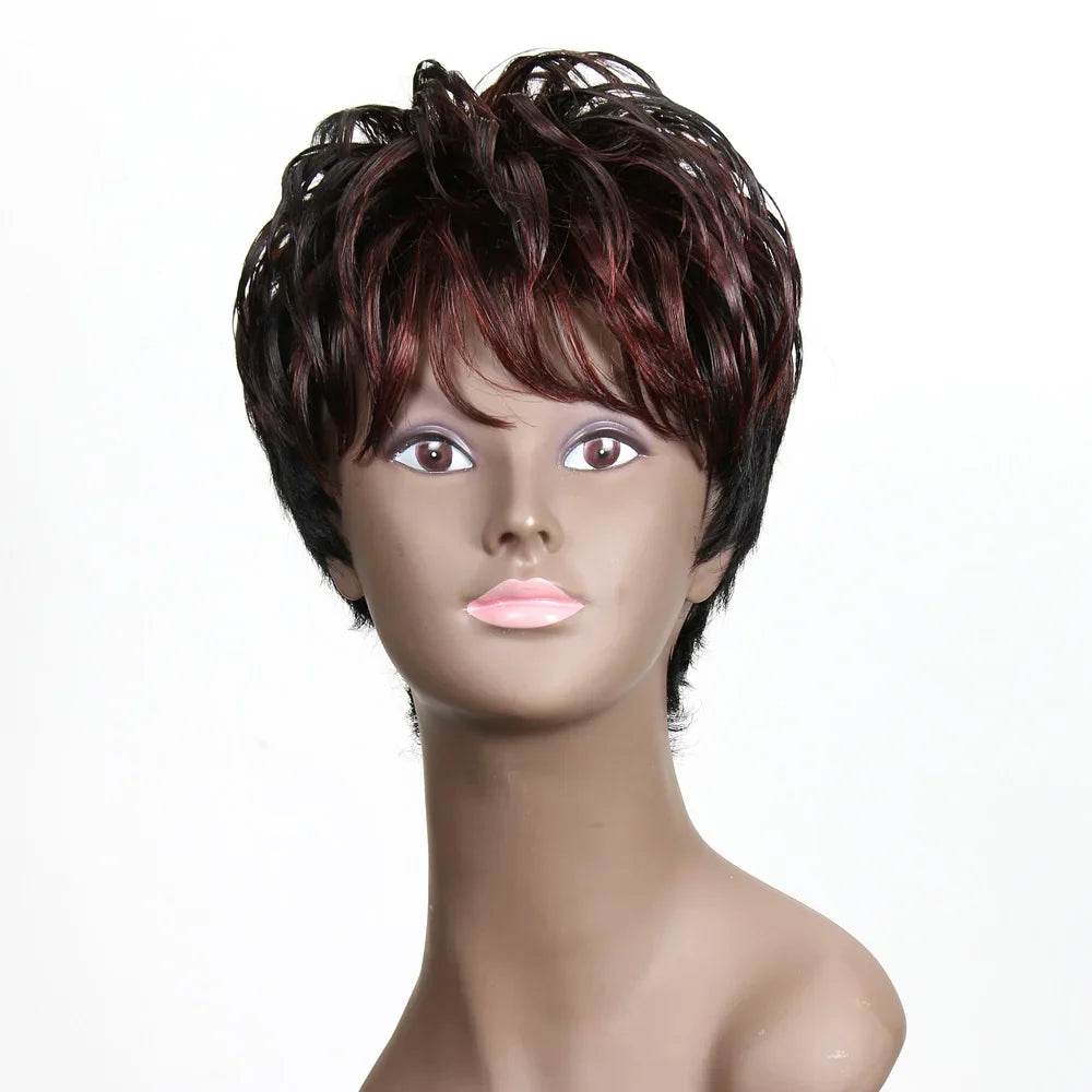 Sleek Short Human Hair Wigs Pixie Cut Wigs For Women Remy Brazilian Hair Wigs Short Wigs Natural Wave Short Wigs For Black Women