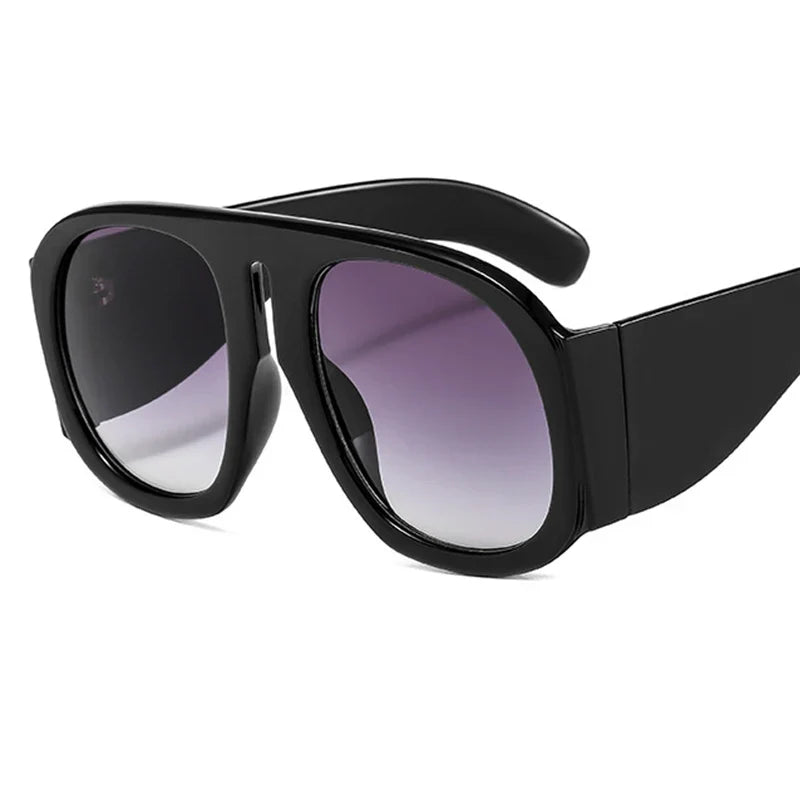 Gradient lens pilot Women sunglasses Oversized fashion Brand Big frame Transparent sunglasses Woman 2021 clear shades eyewear