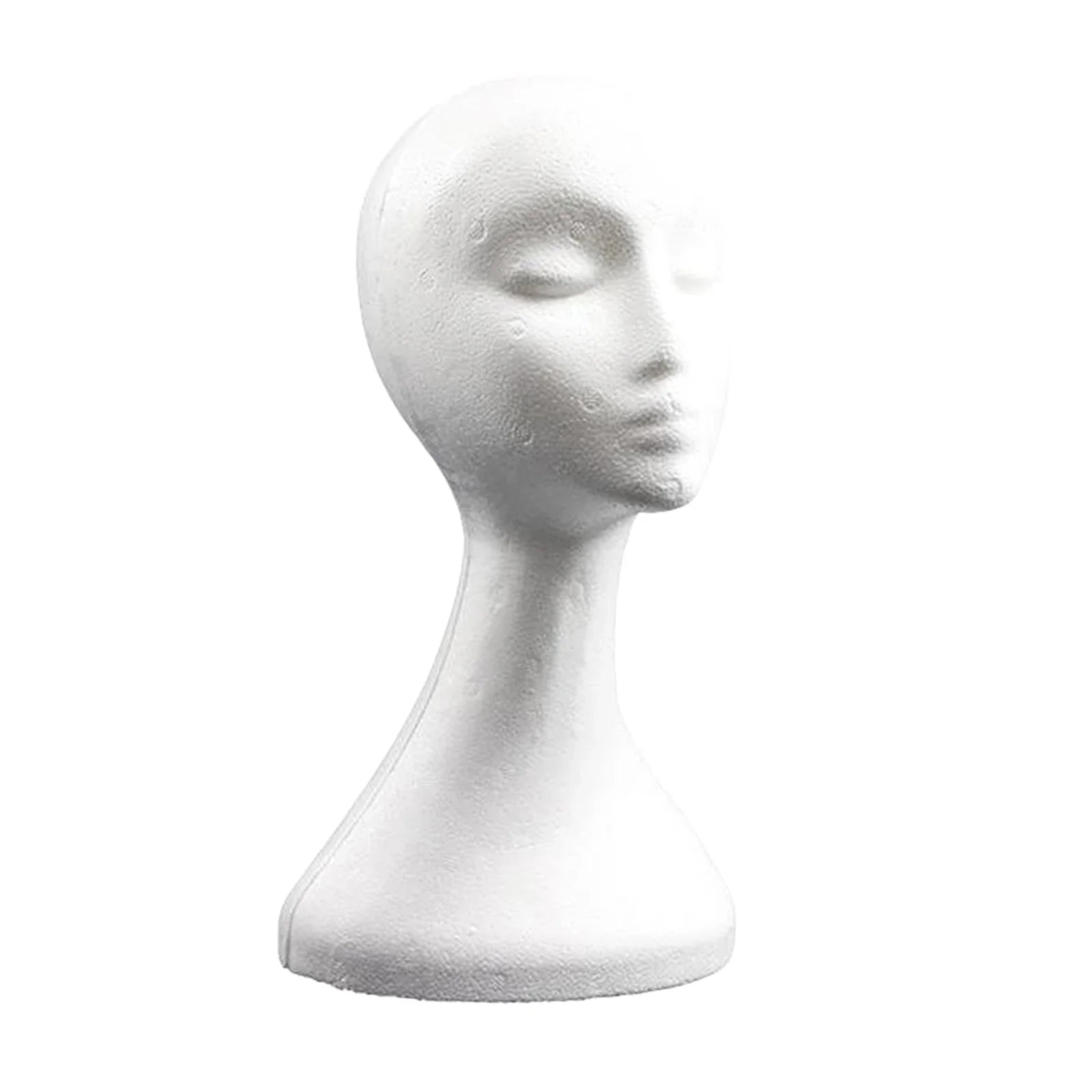 19.5'' Inch Styrofoam Female Wig Head Mannequins Manikin, Style, Model & Display Women's Wigs, Hats & Hairpieces Stand