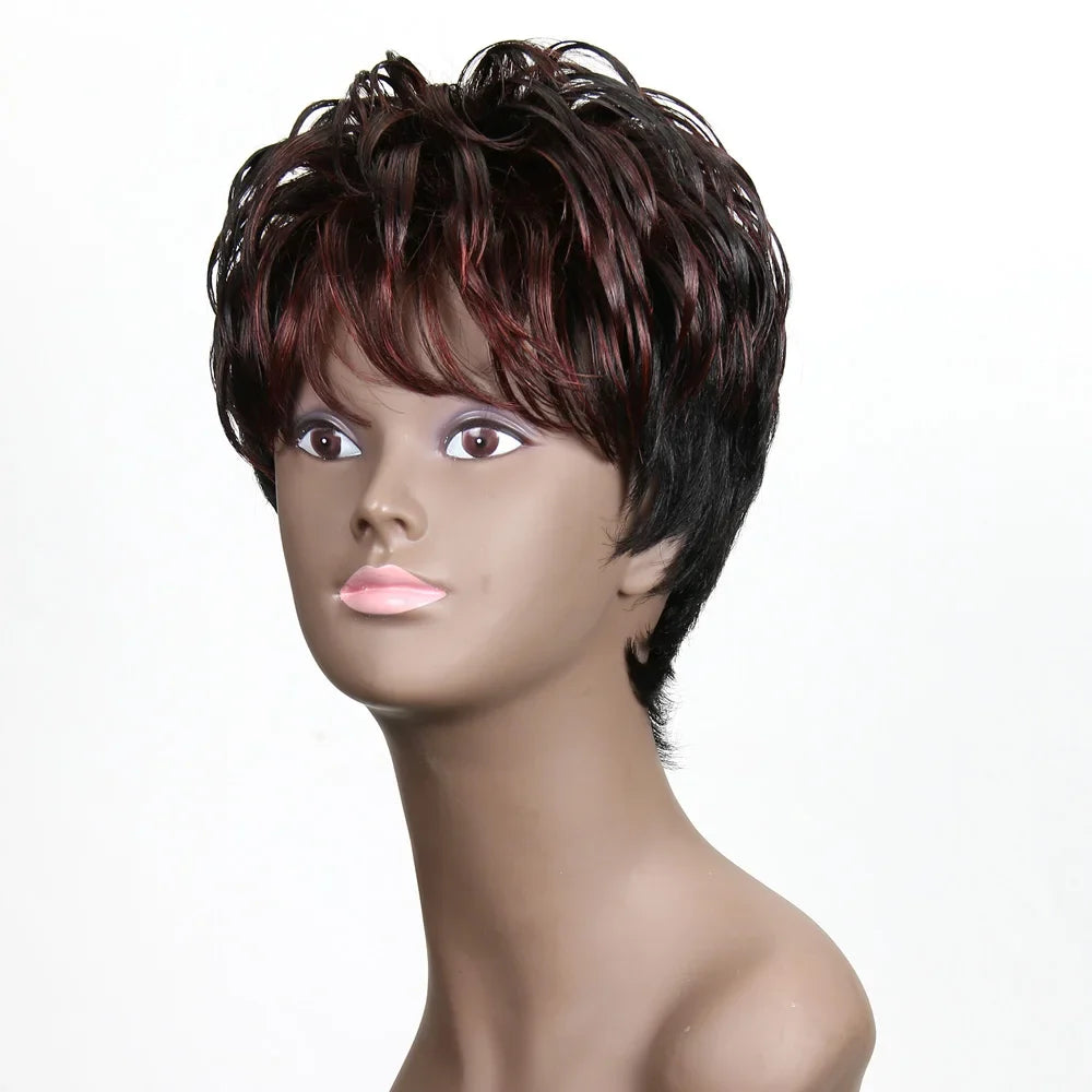 Sleek Short Human Hair Wigs Pixie Cut Wigs For Women Remy Brazilian Hair Wigs Short Wigs Natural Wave Short Wigs For Black Women