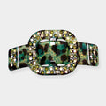 Rhinestone Buckle Leopard Print Resin Hair Barrette