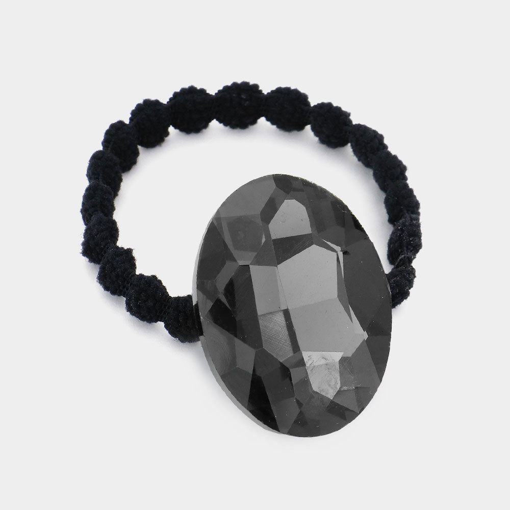 Crystal Oval Accented Stretch Hairband