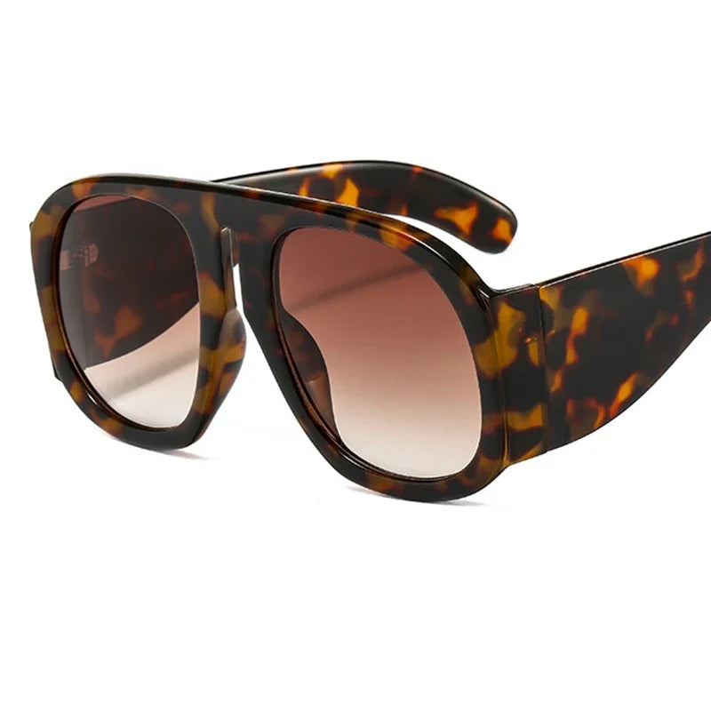 Gradient lens pilot Women sunglasses Oversized fashion Brand Big frame Transparent sunglasses Woman 2021 clear shades eyewear
