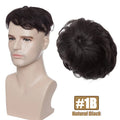 S-noilite 16x19cm 35g Men Toupee Human Hair Replacement System Hair Toppers Hairpiece 4Inch Hair Wig Men Clip In Hair Extensions