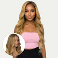 Honey Blonde Ombre Wavy 5x5 HD Lace 100% Human Hair Closure Wig