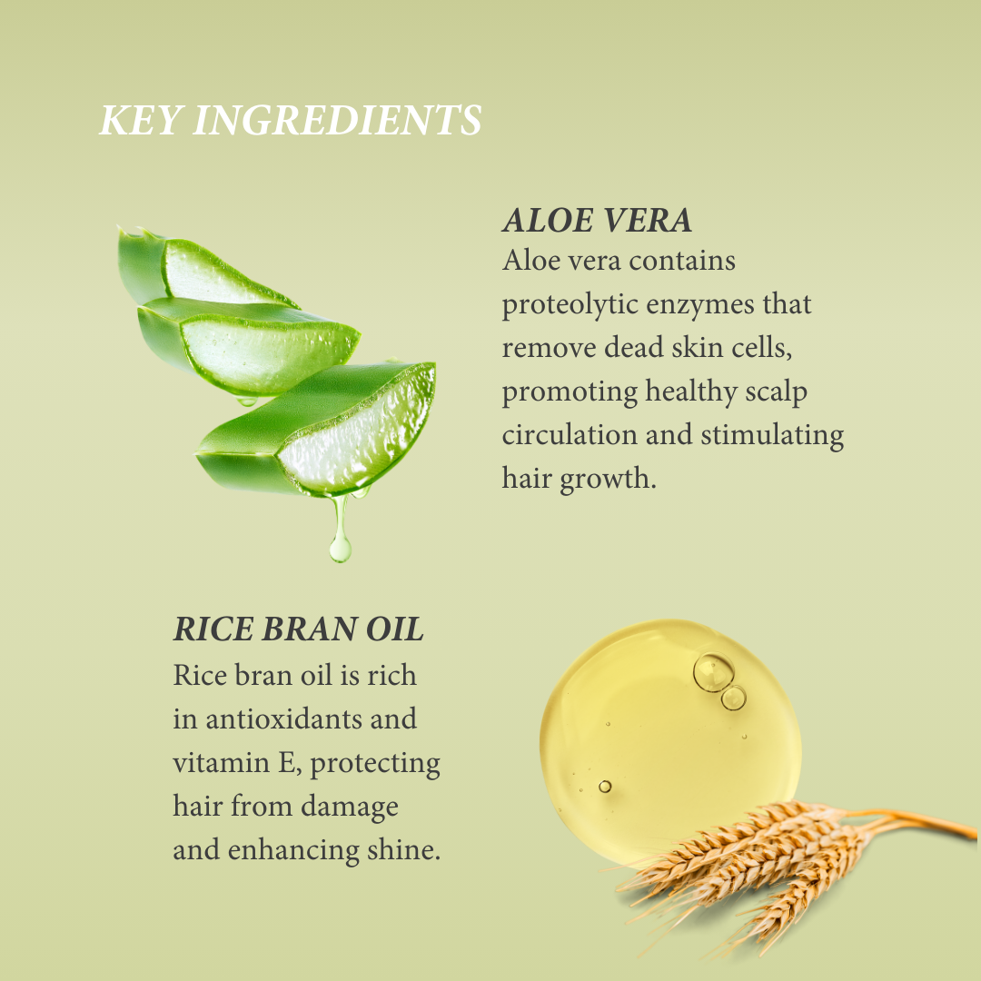 Shea Radiance Hydrating Hair Milk Spritz key ingredients aloe vera and rice bran oil for moisturizing, strengthening, smoothing and nourishing natural curly coily hair.