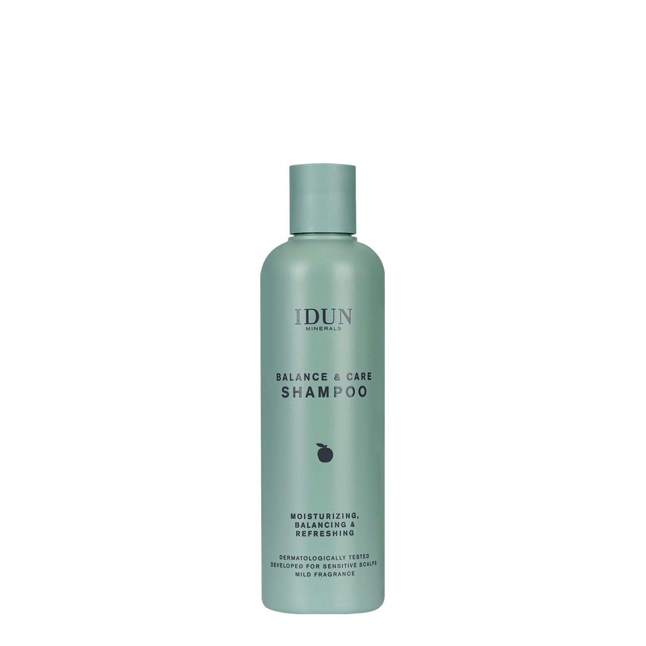 IDUN Minerals Balance & Care Vegan Shampoo moisturizing, balancing and refreshing hair care for sensitive scalps, lightly scented bottle
