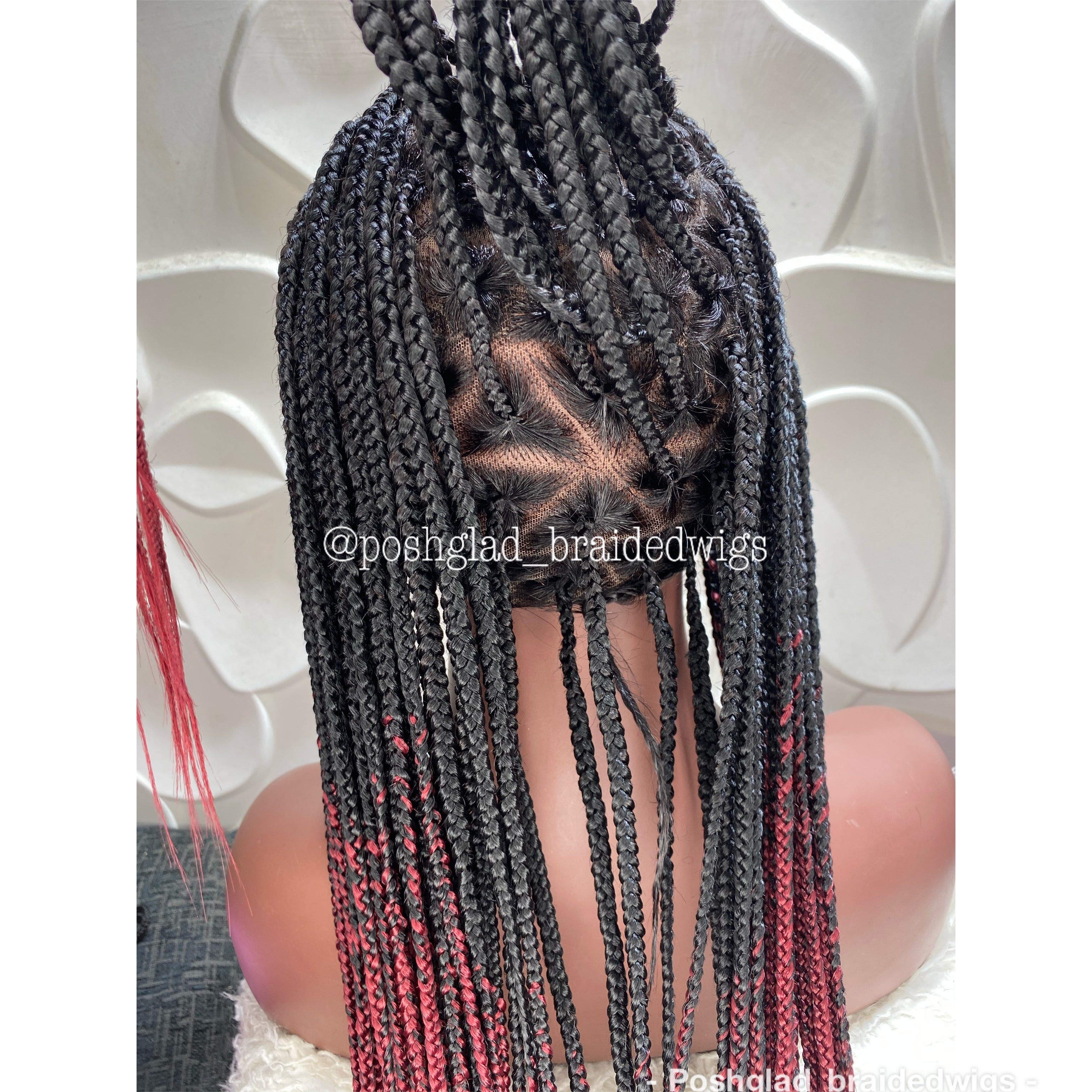 SHADE KNOTLESS BURGUNDY OMBRE. (LACE TYPE: FULL LACE)