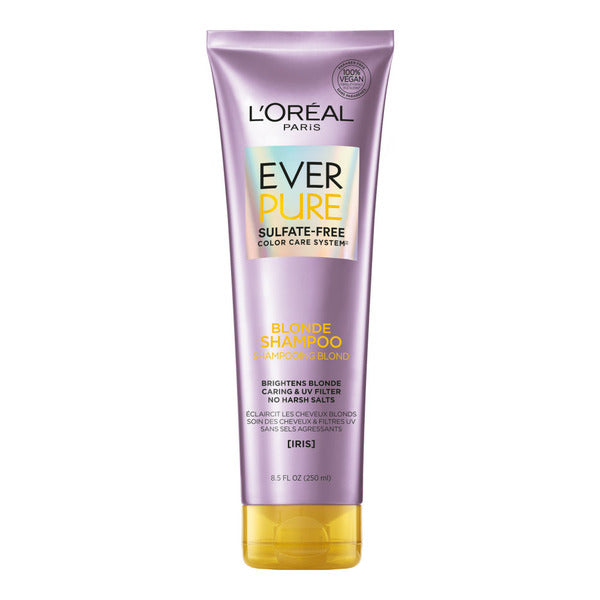 L’Oréal Paris EverPure Sulfate-Free Blonde Shampoo with Iris for blonde, bleached and highlighted hair, 8.5 fl oz (250 mL)