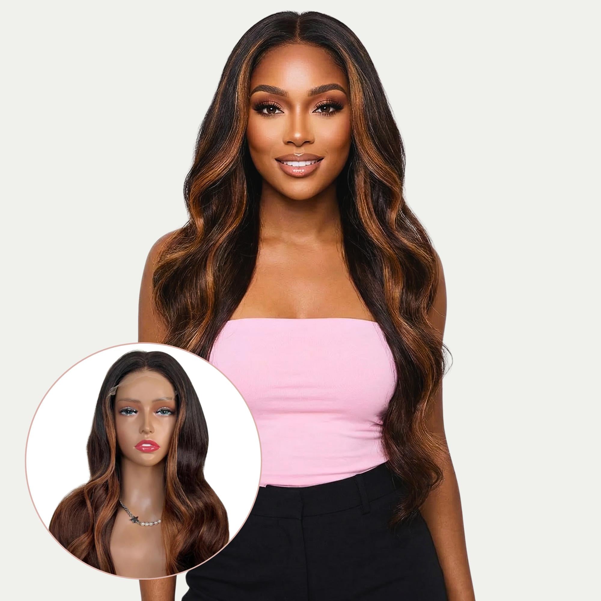 Luscious Glueless 5x5 HD Lace Professionally Colored 100% Human Hair Closure Wig