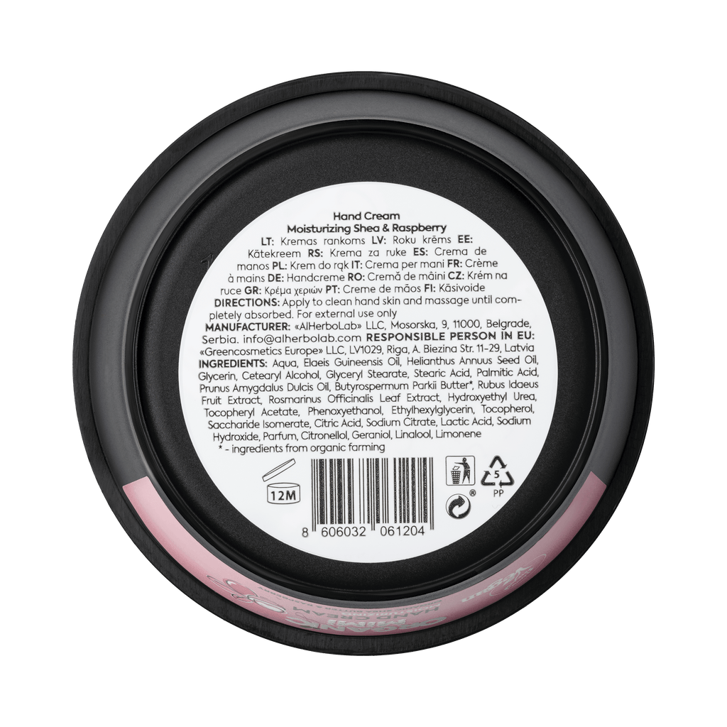 Organic Mimi, Hand Cream Moisturizing Shea & Raspberry, 50 ml