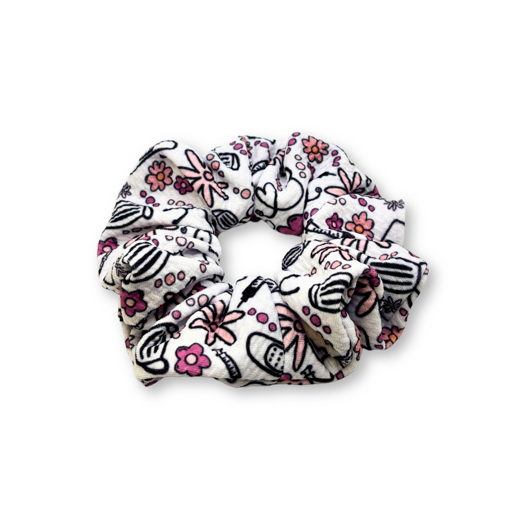 Mini Floral Nurse Healthcare Bullet Scrunchie