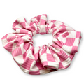 Pink Checkered Summer Scrunchie