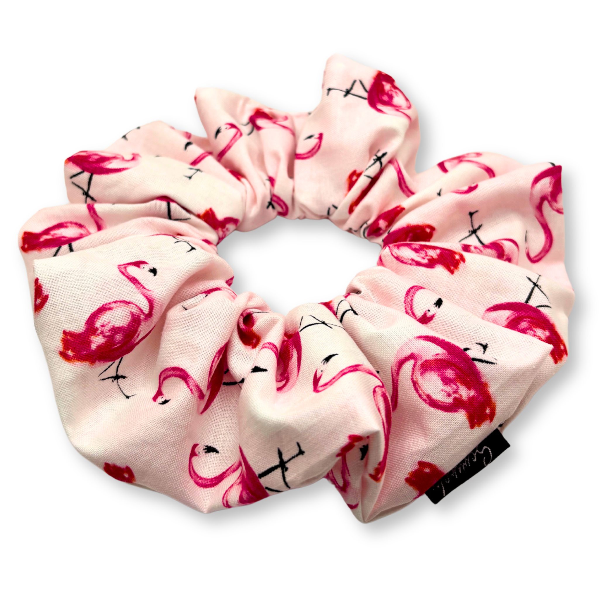 Pink Flamingo Summer Scrunchie