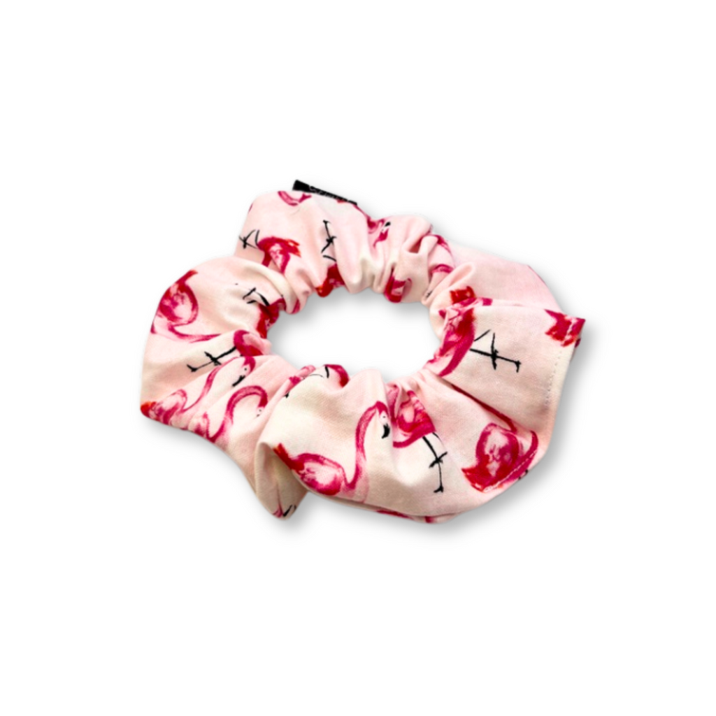 Mini Pink Flamingo Summer Scrunchie