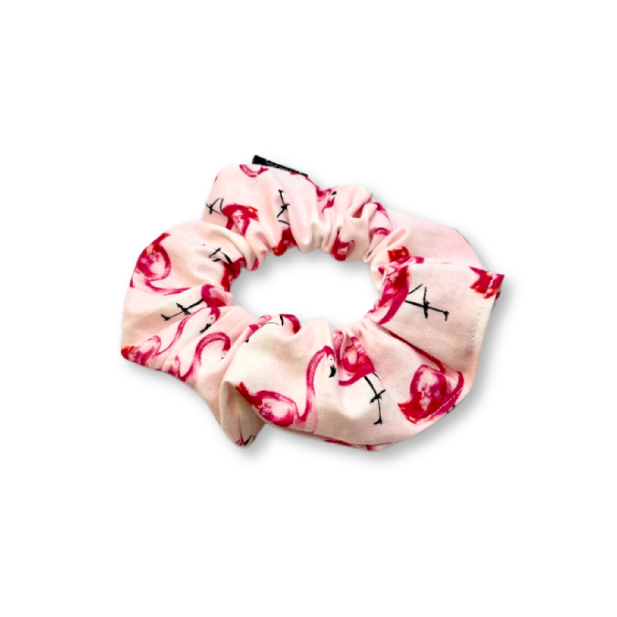 Mini Pink Flamingo Summer Scrunchie