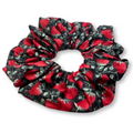 Black Strawberry Vine Scrunchie