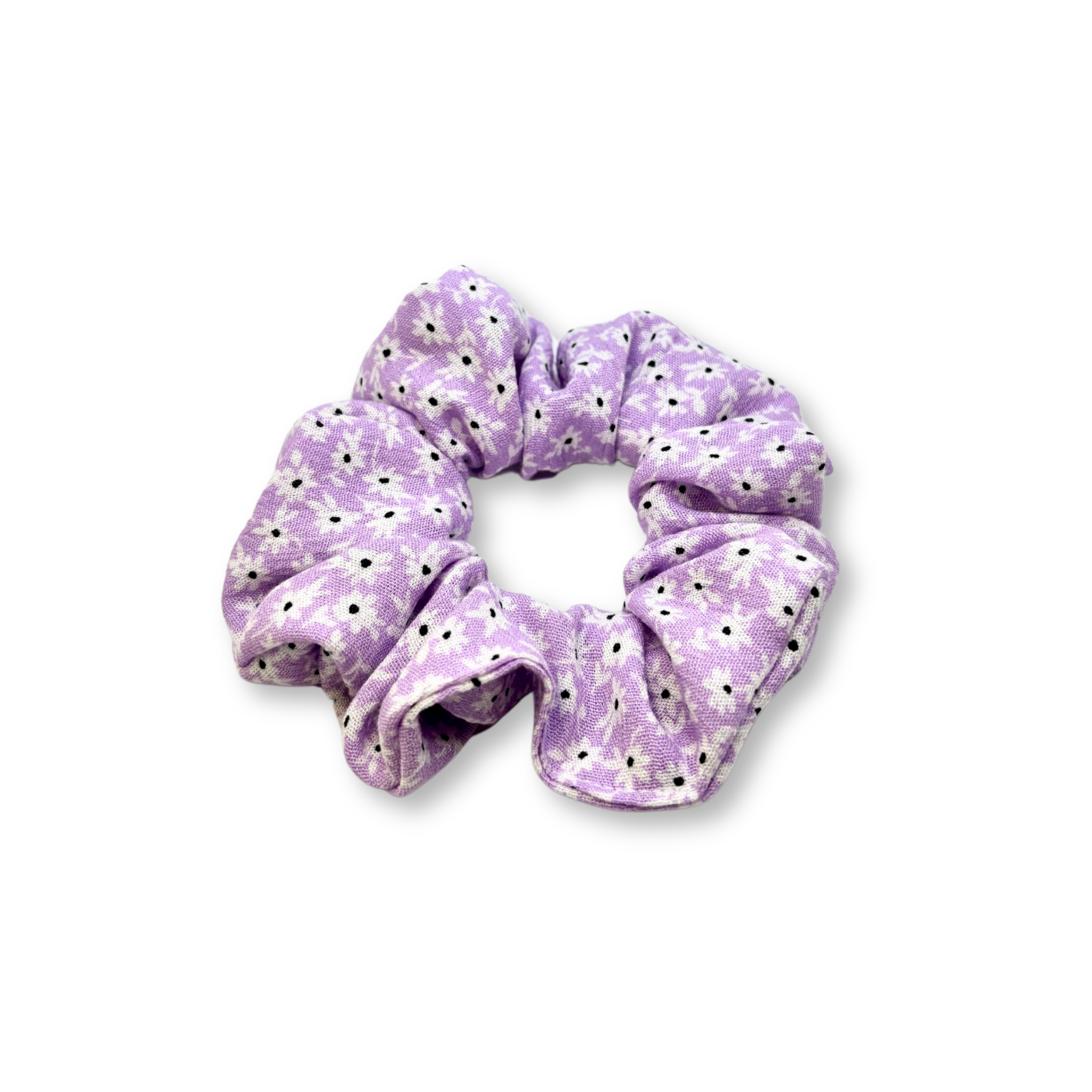 Mini Purple Flower Summer Scrunchie