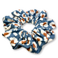 Blue Cheetah Scrunchie