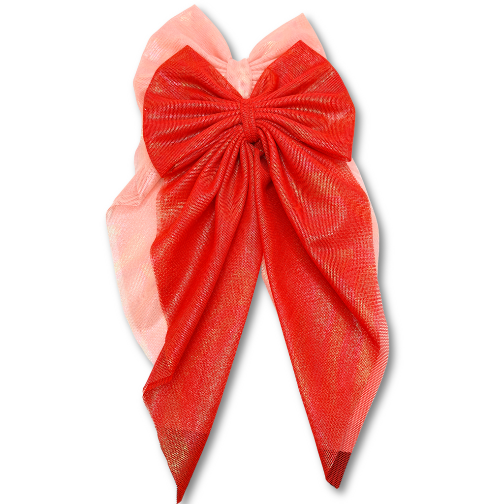 Pink & Red Long Tail Bow Set