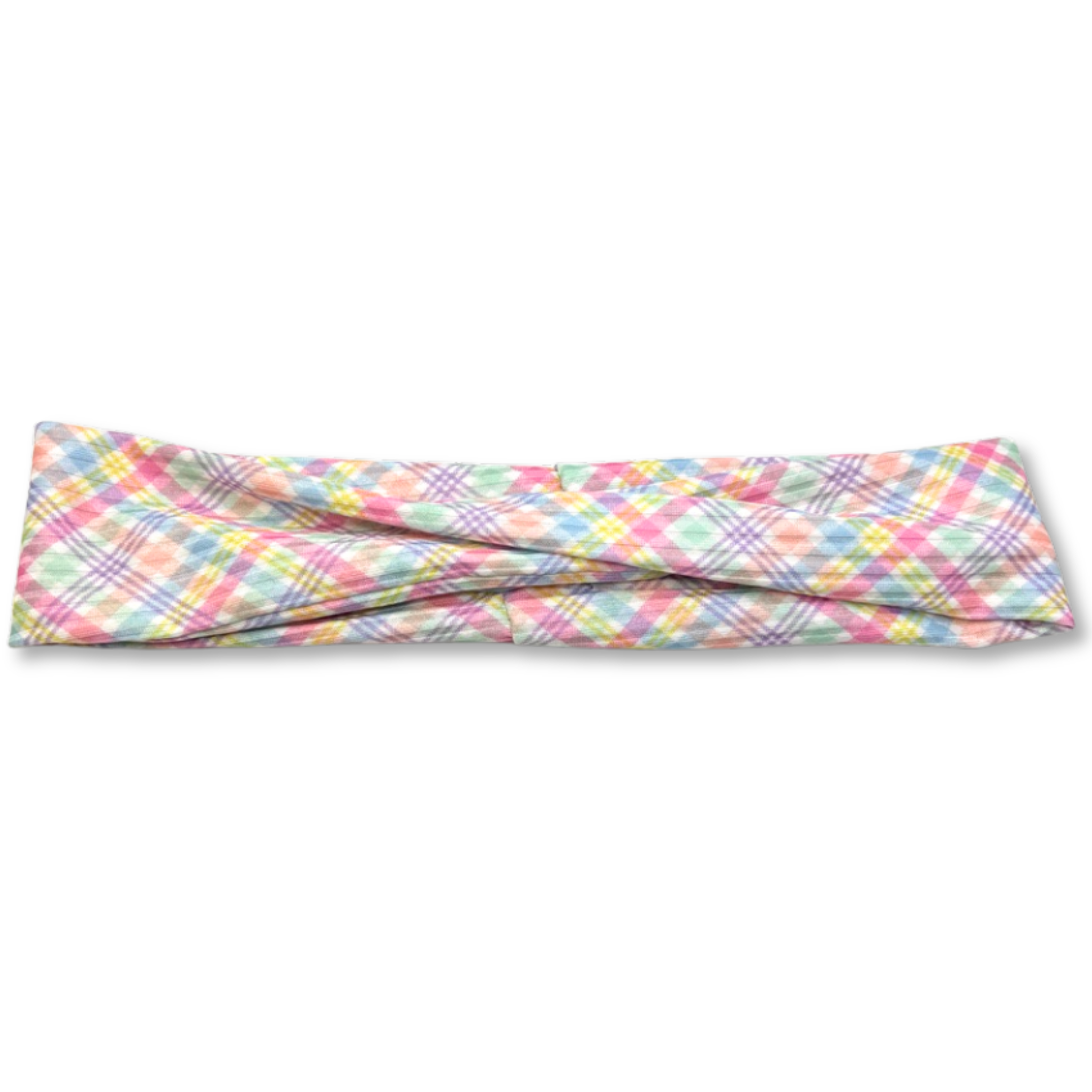 Oopsie Easter Plaid Ribbed Headband