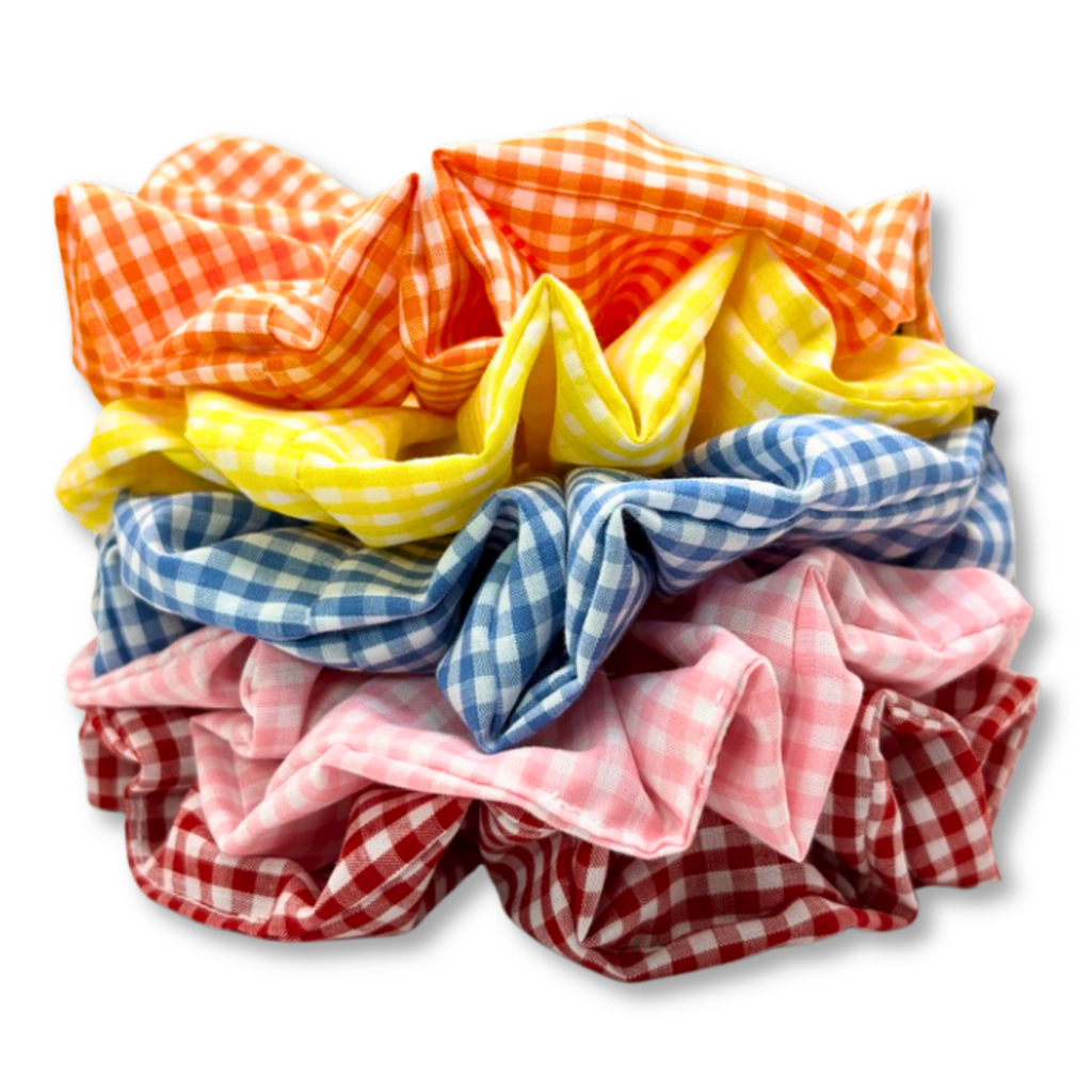 Spring Gingham Scrunchie Pack