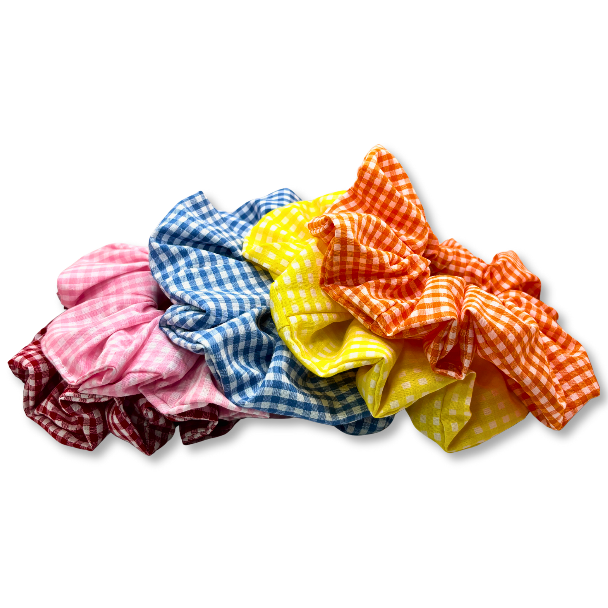 Spring Gingham Scrunchie Pack