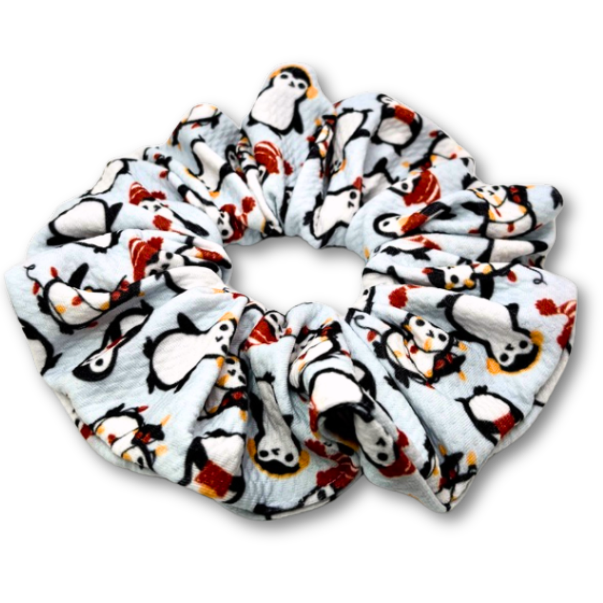 Blue Penguin Bullet Scrunchie