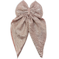 Pink Pleated Long Tail Bow