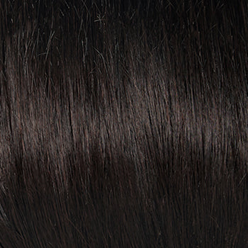 Close-up of dark brown hair strands
