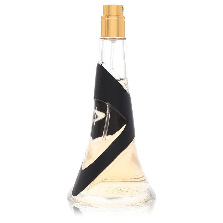 Perfume bottle with black and gold design on a white background. Reb'l Fleur by Rihanna Eau De Parfum Spray (Tester)