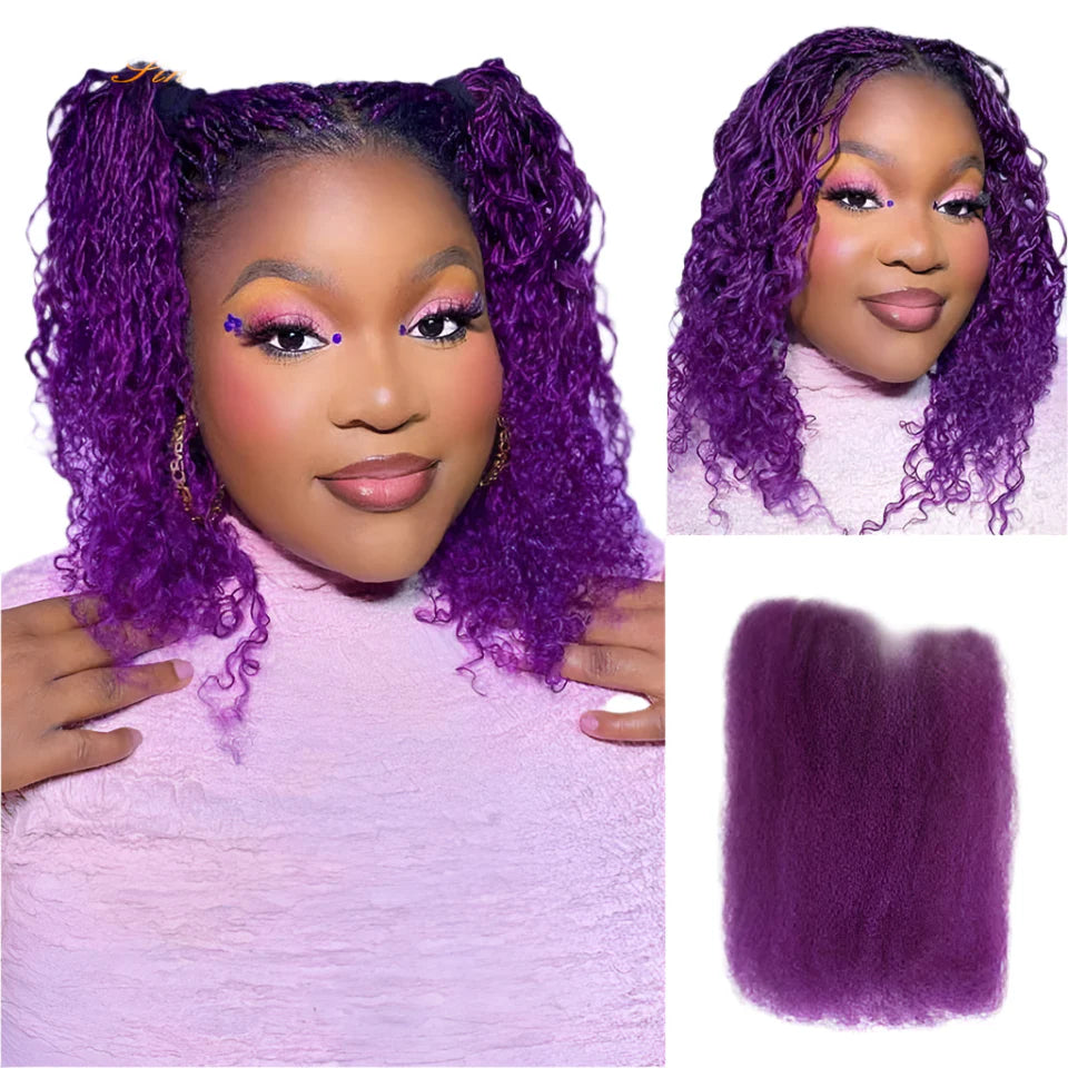QVR Afro Kinky Bulk Human Hair for Braids & Locs | Virgin Remy Natural Color Extensions