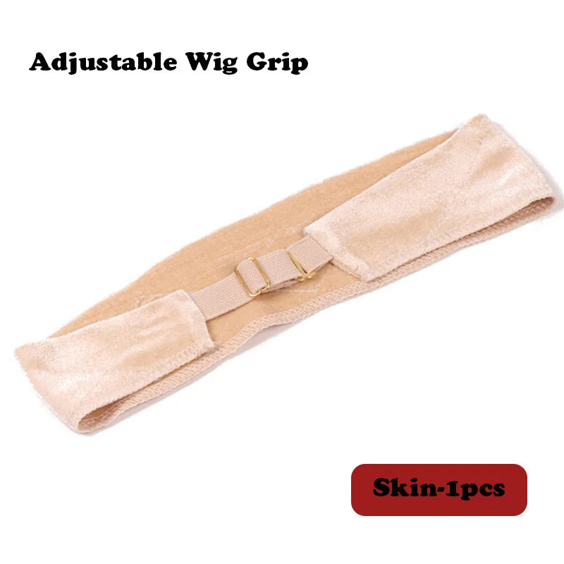 New Invisible Wig Hair Band Plussign Wig Grip Headband For Lace Frontal Wigs 1Pcs/Lot Nude Non-Slip Velvet Wig Band To Hold Wig