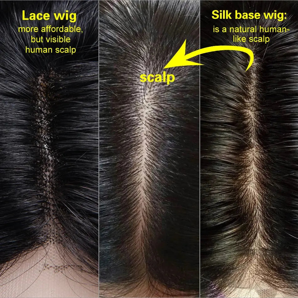 Brazilian Human Hair Silk Base Full Lace Wig – Natural Scalp Look, Pre-Plucked Silky Straight Hair, 5x4.5 Silk Top, Luxury Wig