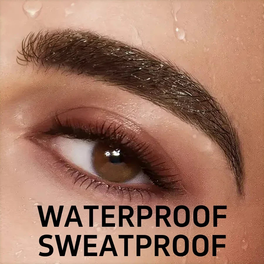 3D Dye Eyebrow Pencil Hairling Anti-smudge Waterproof Long Lasting Black Brown Large Brush Natural Wild Eyebrow Enhancers Cream
